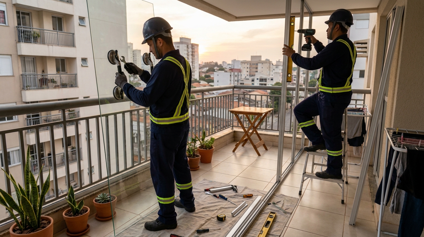 Divisórias em Vidro no Jd Sandra, Cotia‑SP