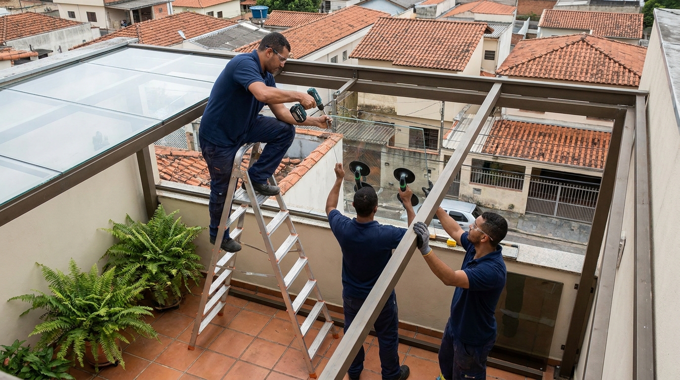 Cobertura de Vidro nos Altos de Caucaia, Cotia‑SP